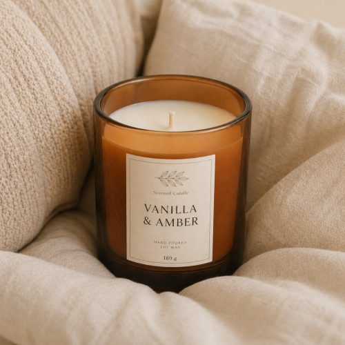 Illatgyertya - Vanilla & Amber